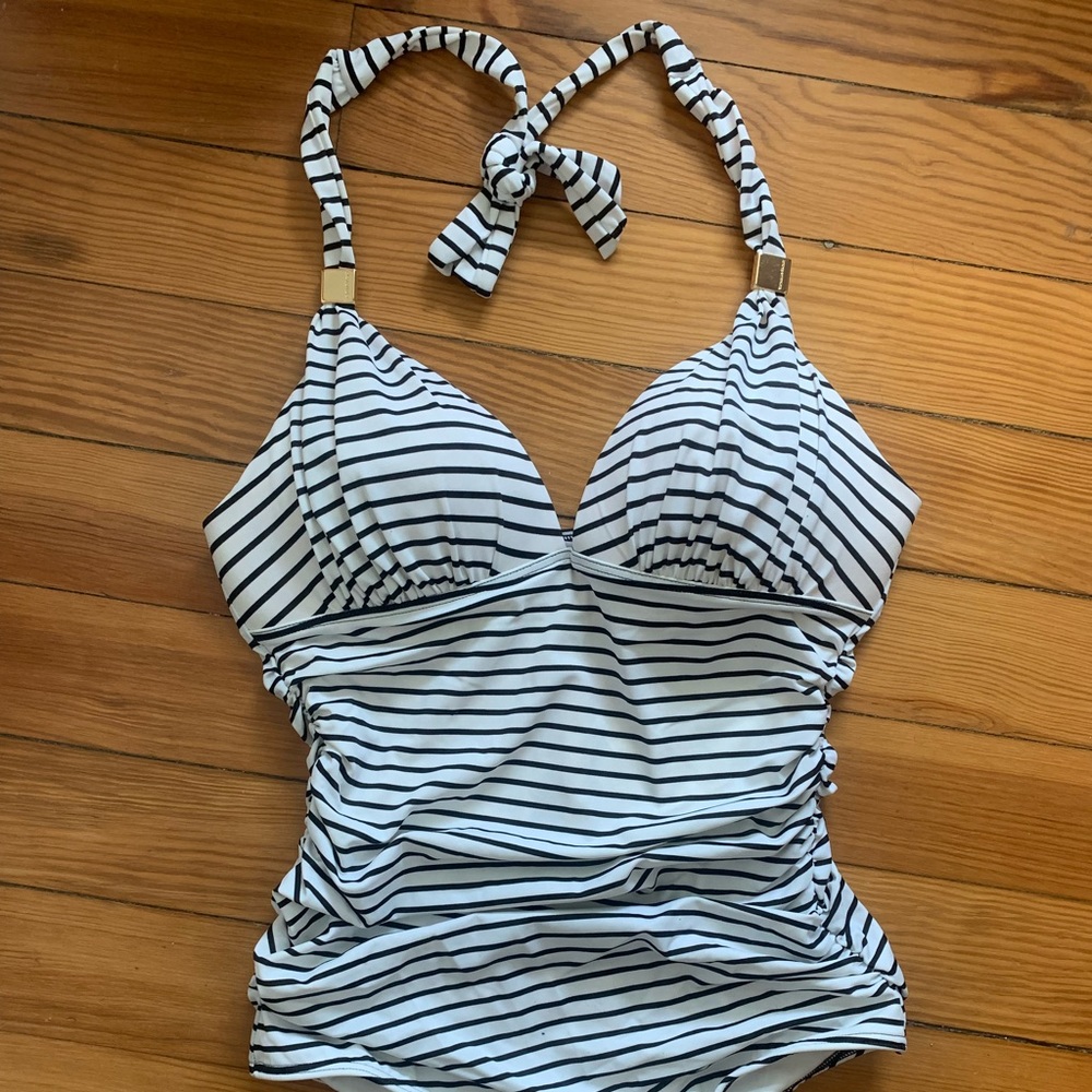 NWT Victoria’s Secret Black & White Striped One Piece